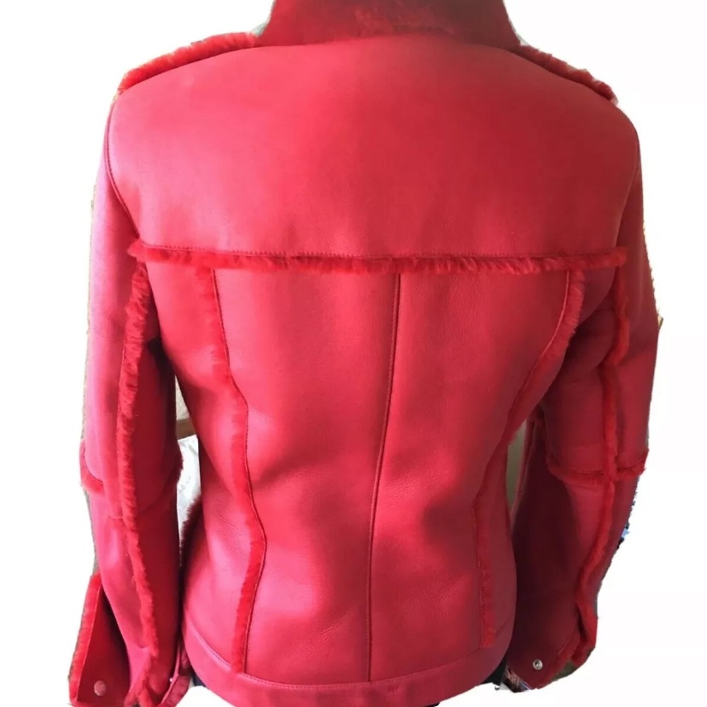 Escada Real Shearling Red Jacket - image 2